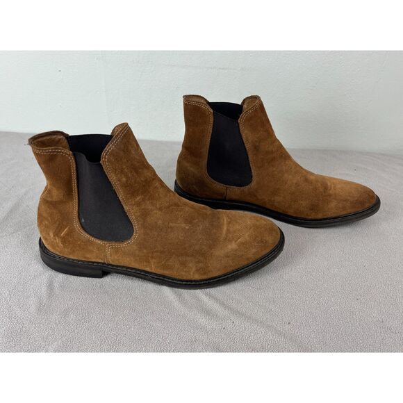 SELECTED Femme Brown Suede Chelsea Pull On Boots Shoes   Women's Size 11 - Picture 4 of 9